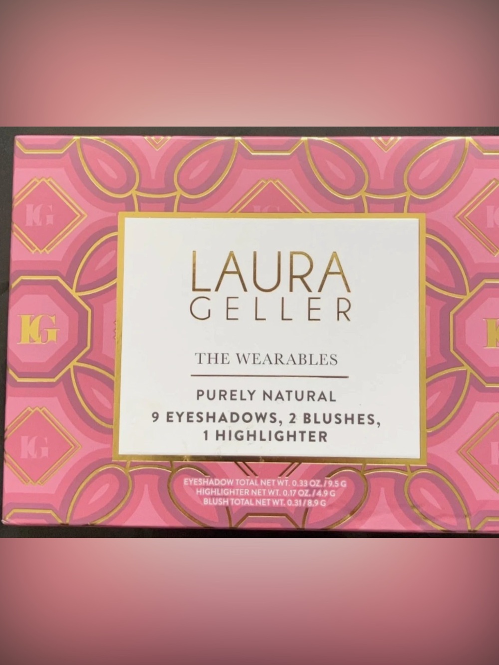 NIB LAURA GELLER Wearables Purely Natural Eyeshadow, highlighter, blush Palette